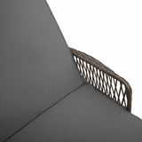 Sun Lounger Grey and Dark Grey 55 x 200 x 92 cm Poly Rattan 365427