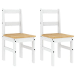 ZNTS 4 Piece Dining Set Panama White Solid Wood Pine 3345187