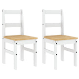 ZNTS 4 Piece Dining Set Panama White Solid Wood Pine 3345187