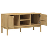TV Cabinet FLORO Wax Brown 114x43x55 cm Solid Pine Wood 374014