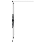 Walk-in Shower Wall Black 140x195 cm Clear ESG Glass 152149