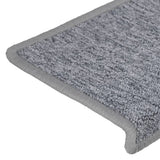 Stair Mats 15 pcs 65x21x4 cm Light Grey Rectangular Edge 326198
