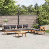 Garden Sofa Set 5 pcs Brown and Grey 3356875