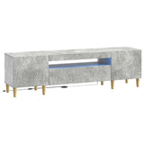 LED TV Cabinet Concrete Grey Engineered Wood 897128