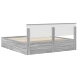 Bed Frame Grey Sonoma 180 x 200 cm Engineered Wood 3408646