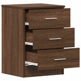 Bedside Cabinet Brown Oak 38x35x56 cm Engineered Wood 815325