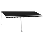 ZNTS Manual Retractable Awning with LED 500x350 cm Anthracite 3069664