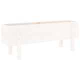 Garden Raised Bed White 101x30x38 cm Solid Wood Pine 825185