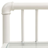 Bedside Cabinets 2 pcs White and Transparent Metal and Glass 325102