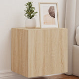TV Wall Cabinets with LED Lights 2 pcs Sonoma Oak 40.5x35x40 cm 837251