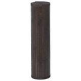 Rug Rectangular Dark Brown80x1000 cm Bamboo 376935