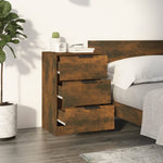 ZNTS Bedside Cabinets 2 pcs Smoked Oak 40x36x65 cm 817052