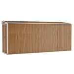 Wall-mounted Garden Shed Brown 118x382x178 cm Galvanised Steel 316232