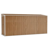 Wall-mounted Garden Shed Brown 118x382x178 cm Galvanised Steel 316232