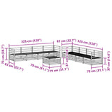 Outdoor Sofa Set 9 pcs Natural Solid Acacia Wood 3373199