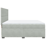 Box Spring Bed with Mattress Light Grey 200x200 cm Velvet 3290996