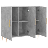 Sideboard Concrete Grey 90x34x80 cm Engineered Wood 828096