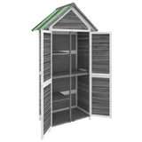 Garden Tool Shed Grey 89x52,5x175 cm Solid Wood Pine 172244
