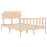 ZNTS Bed Frame without Mattress 120x200 cm Solid Wood Pine 3193461