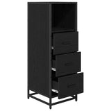 Bathroom Furniture Set with Drawer Black Oak 35 x 37.5 x 100 cm 883607