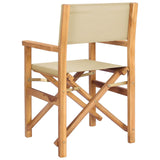 Dining Chair Brown and Beige 56 x 54 x 87 cm Solid Teak Wood 42032676
