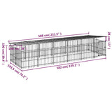 Outdoor Dog Kennel with Roof Steel 11,26 m 3124611