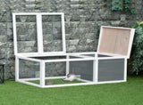 Rabbit Hutch Guinea Pig Hutch Wooden Small Animal Cage Rabbit Run Duck House with Openable Roof for T3398P350059
