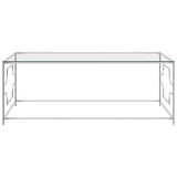 Coffee Table Silver 120x60x45 cm Stainless Steel and Glass 289029