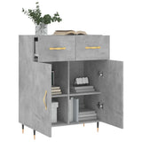 Sideboard Concrete Grey 69.5x34x90 cm Engineered Wood 827960