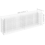 ZNTS Gabion Raised Bed Galvanised Steel 180x30x60 cm 145634