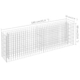 ZNTS Gabion Raised Bed Galvanised Steel 180x30x60 cm 145634