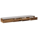 Bed Drawers Old Wood 180 x 36.5 x 16.5 cm Engineered Wood 866985