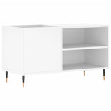 Record Cabinet White 85x38x48 cm Engineered Wood 831692