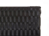 Room Divider 5 Panels Black Poly Rattan 365364