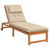 Sunlounger Cushion GEMERT 100% Polyester Cream 190 x 60 x 9 cm 947525