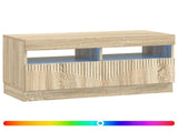 LED TV Cabinet Sonoma Oak Engineered Wood 897437