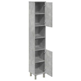Bathroom Cabinet Concrete Grey 30x30x179 cm Engineered Wood 856139
