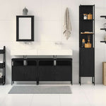 Bathroom Furniture Set 4 pcs Black oak 33 x 33 x 185.5 cm 3334421