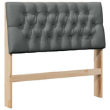 Upholstered Headboard Dark Grey 100 cm Solid Pine Wood 879355
