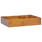 ZNTS Basin Solid Teak Wood 50x35x10 cm 326163