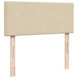 Box Spring Bed with Mattress Cream 120x200 cm Fabric 3285853