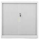 Sliding Door Cabinet Grey 90x40x90 cm Steel 336430