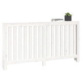 ZNTS Radiator Cover White 153x19x84 cm Solid Wood Pine 822577