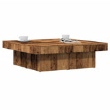 Coffee Table Old Wood 90x90x28 cm Engineered Wood 856554
