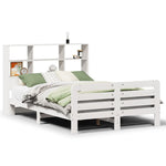 Bed Frame without Mattress White 120x190 cm Small Double Solid Wood Pine 3309945
