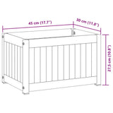 Garden Planter 45x30x27.5 cm Solid Wood Acacia and Steel 367613