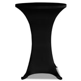 Standing Table Cover 80 cm Black Stretch 4 pcs 279073