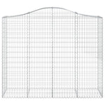 Arched Gabion Baskets 10 pcs 200x50x160/180 cm Galvanised Iron 3145711