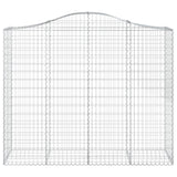 Arched Gabion Baskets 10 pcs 200x50x160/180 cm Galvanised Iron 3145711