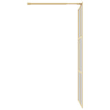 Walk-in Shower Wall with Clear ESG Glass Gold 80x195 cm 154953